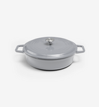 5.5 QT Enamel Cast-Iron Braiser - Gray - Final Sale