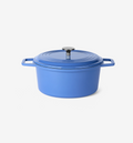 7 QT Enamel Cast-Iron Dutch Oven - Classic Lid - Classic Blue - Final Sale