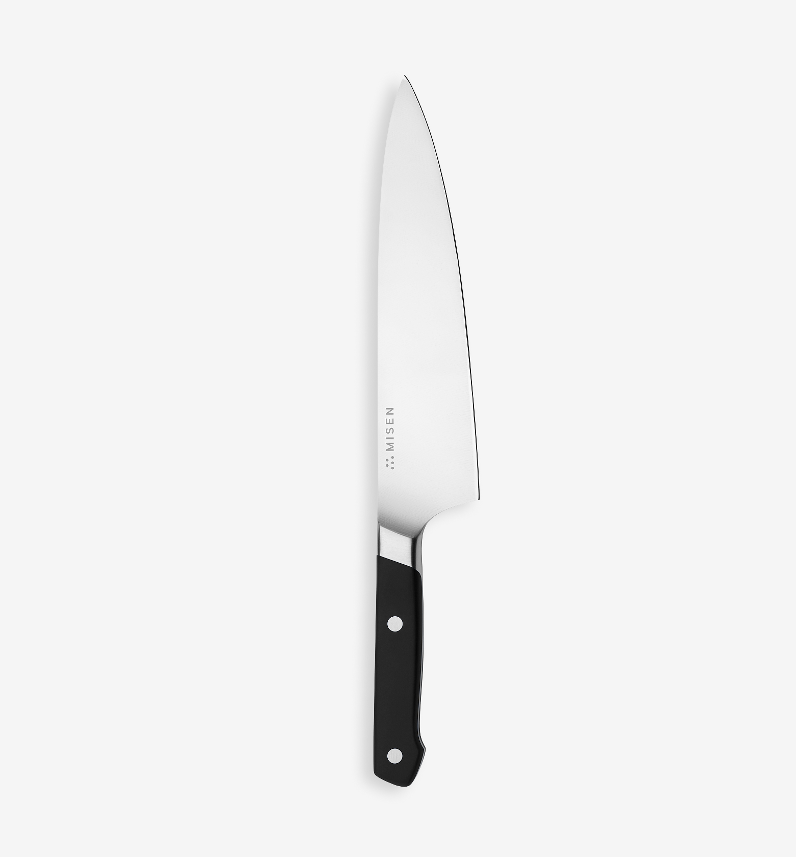 Misen chef's knife with stainless steel blade and black handle