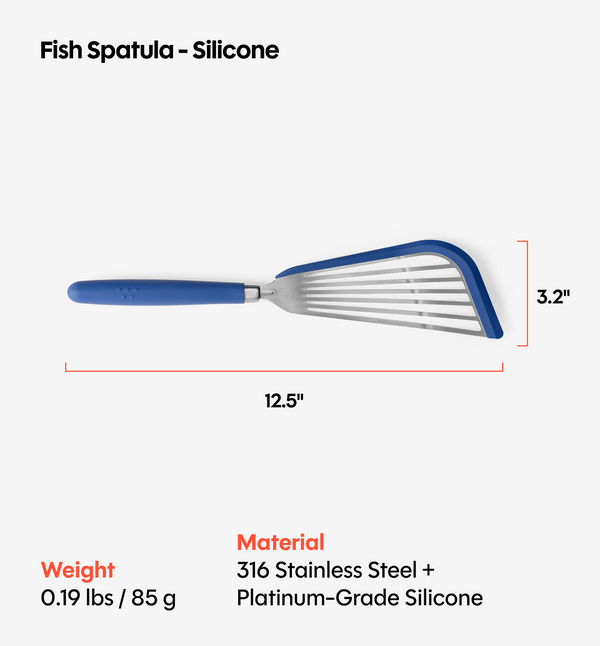Silicone Fish Spatula - Blue