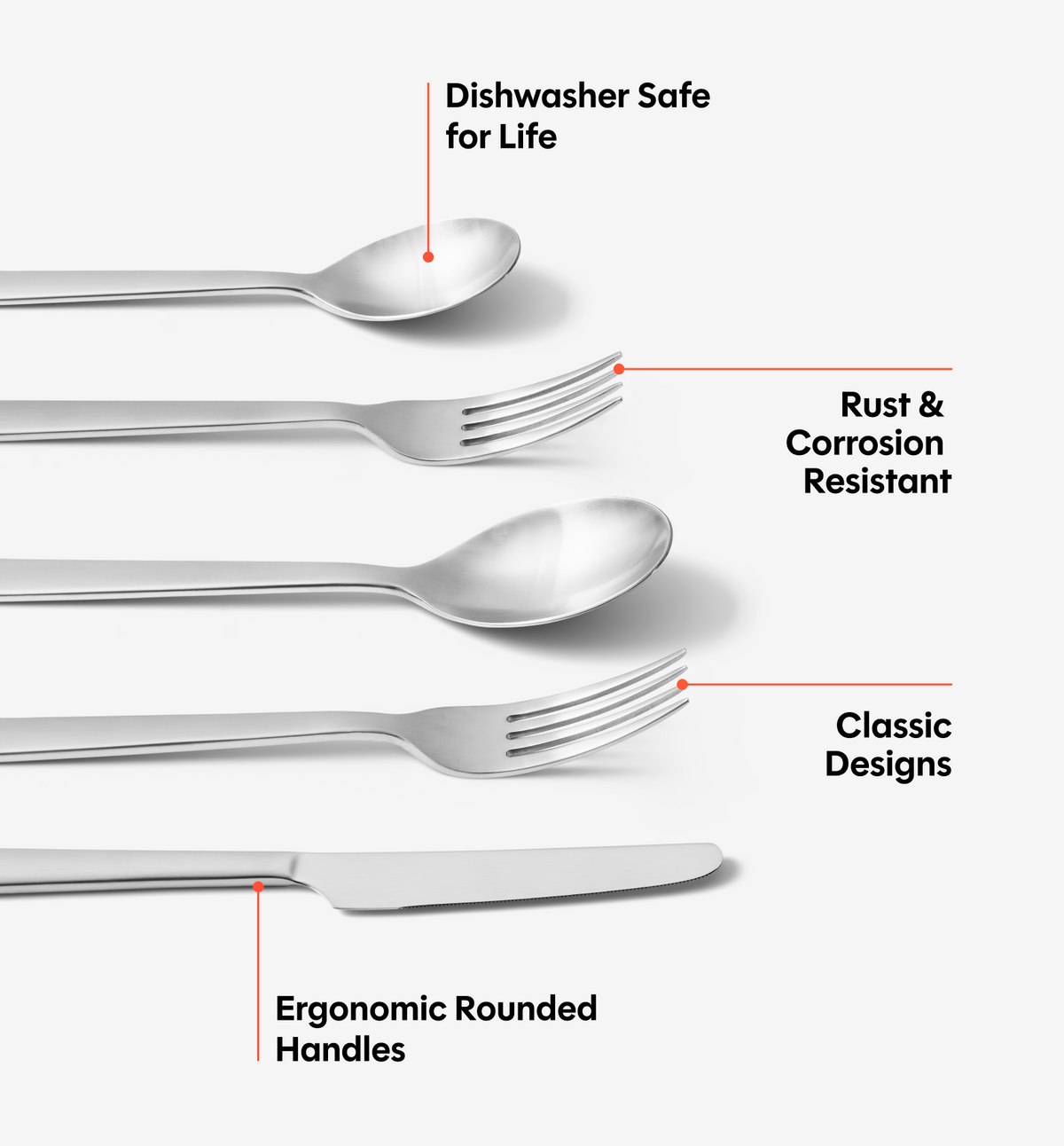 20-Piece Flatware Set (Serves 4) - Brushed