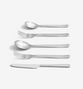 5‑Piece Flatware Set (Serves 1) – Brushed stainless steel flatware