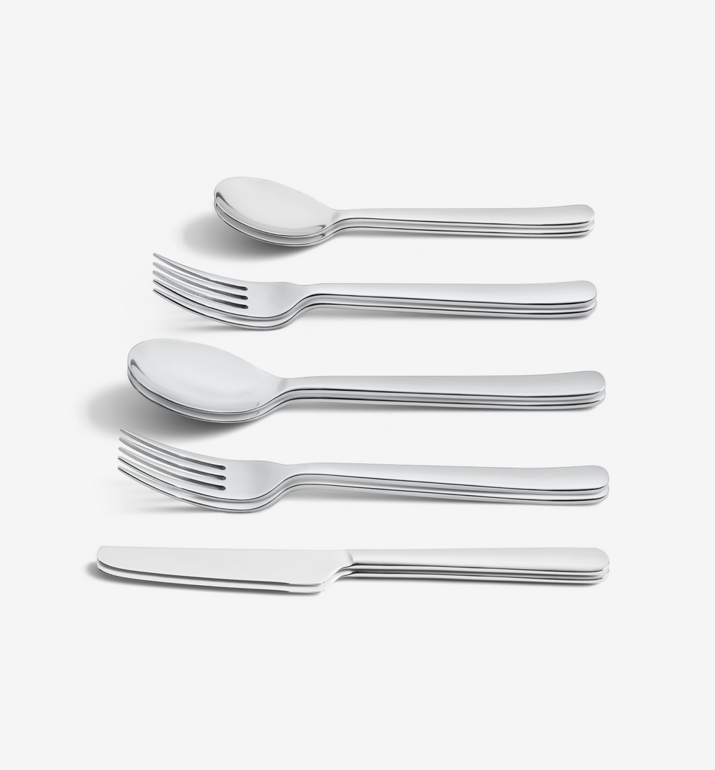 10-Piece Flatware Set (Serves 2) in polished 18/10 stainless steel