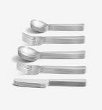 20‑piece brushed flatware set in stainless steel