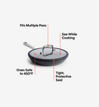 8” Pre-Seasoned Carbon Steel Pan + Glass Lid