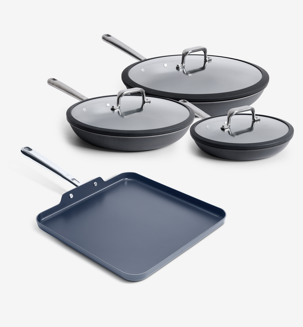 Deeper Carbon Nonstick™ Complete Set + Glass Lids