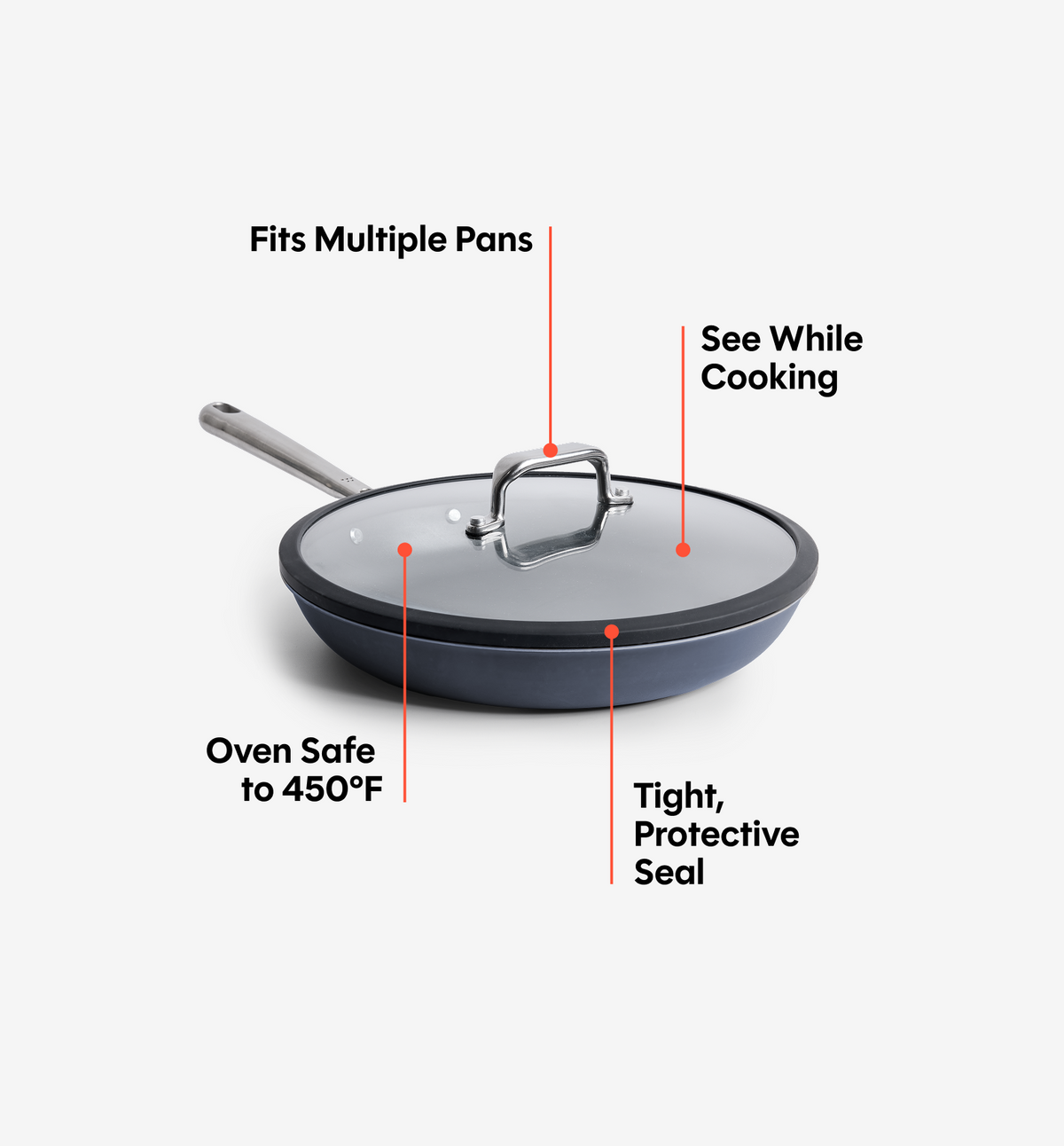 10" Carbon Nonstick™ Frying Pan + Glass Lid