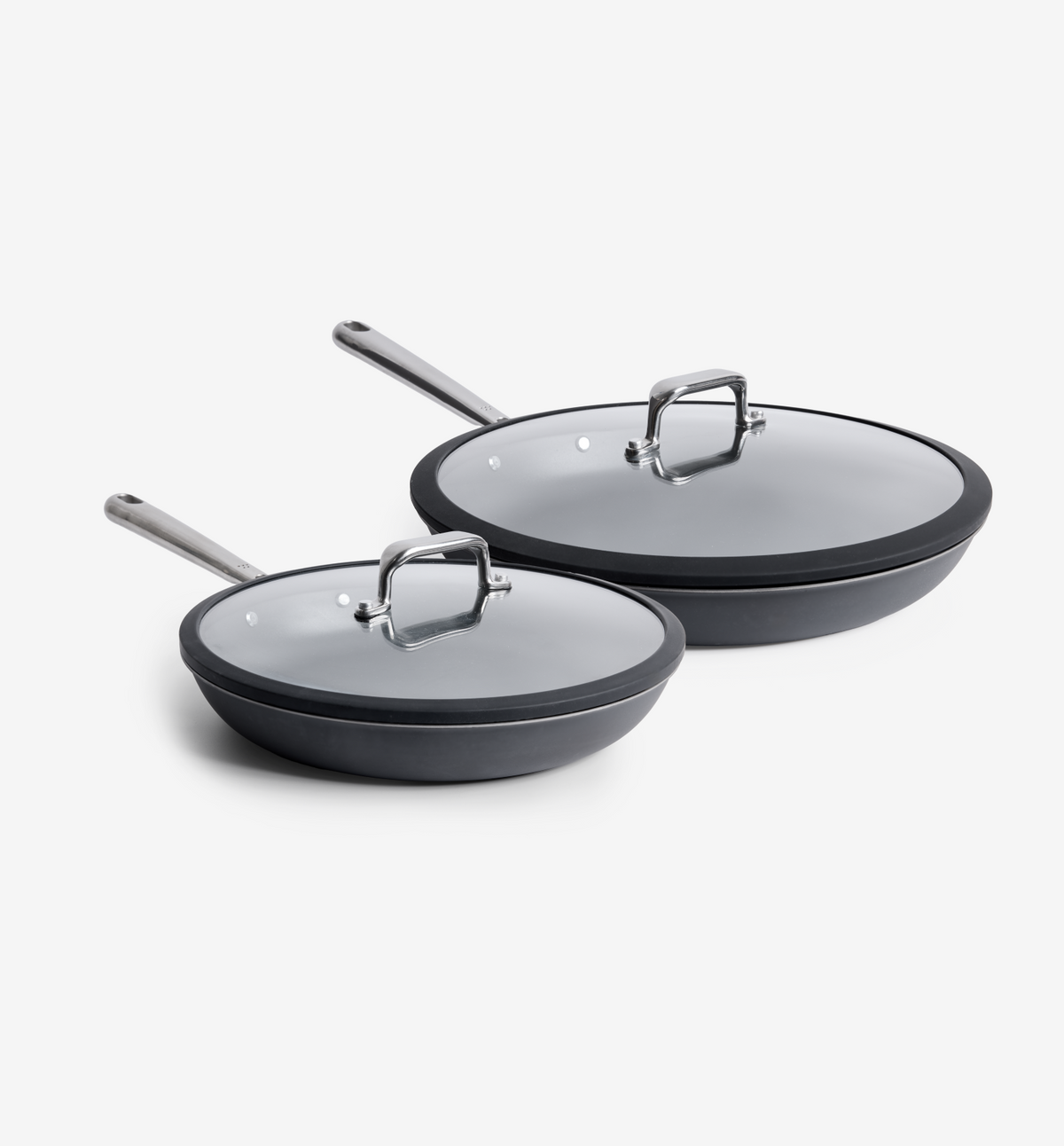 10" + 12" Carbon Nonstick™ Frying Pan + Glass Lids