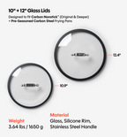 10" + 12" Deeper Carbon Nonstick™ Frying Pan + Glass Lid