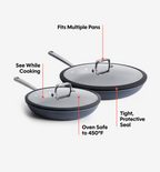 10" + 12" Carbon Nonstick™ Frying Pan + Glass Lids