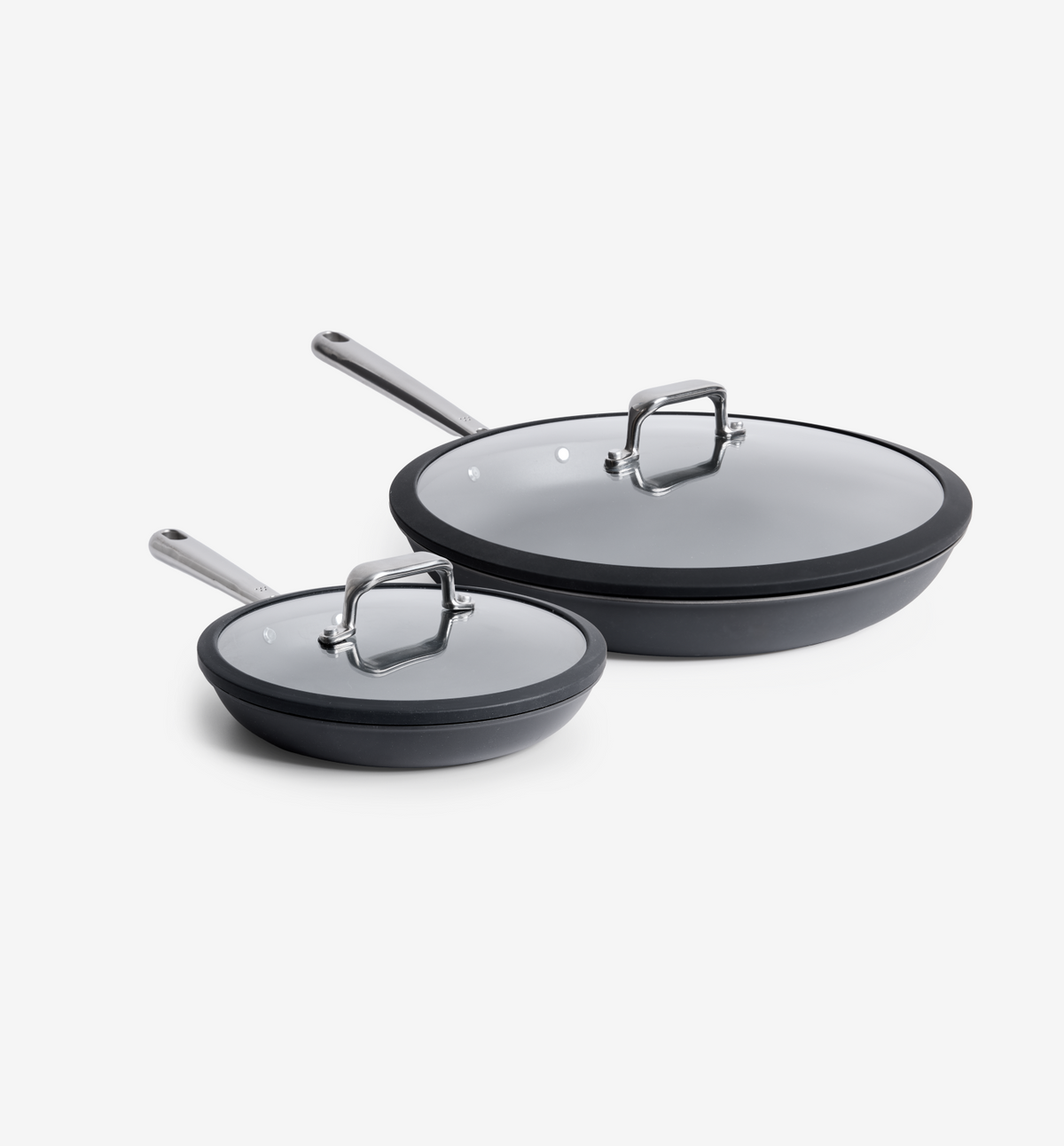 8" + 12" Deeper Carbon Nonstick™ Frying Pan + Glass Lid