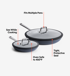 8" + 12" Carbon Nonstick™ Frying Pan + Glass Lids