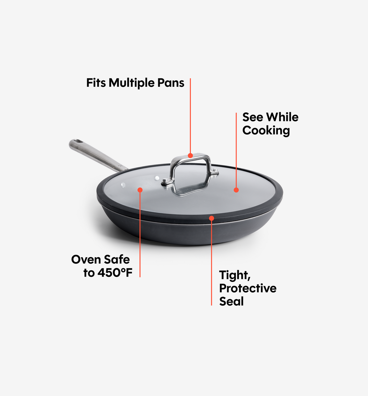 10” Pre-Seasoned Carbon Steel Frying Pan + Glass Lid