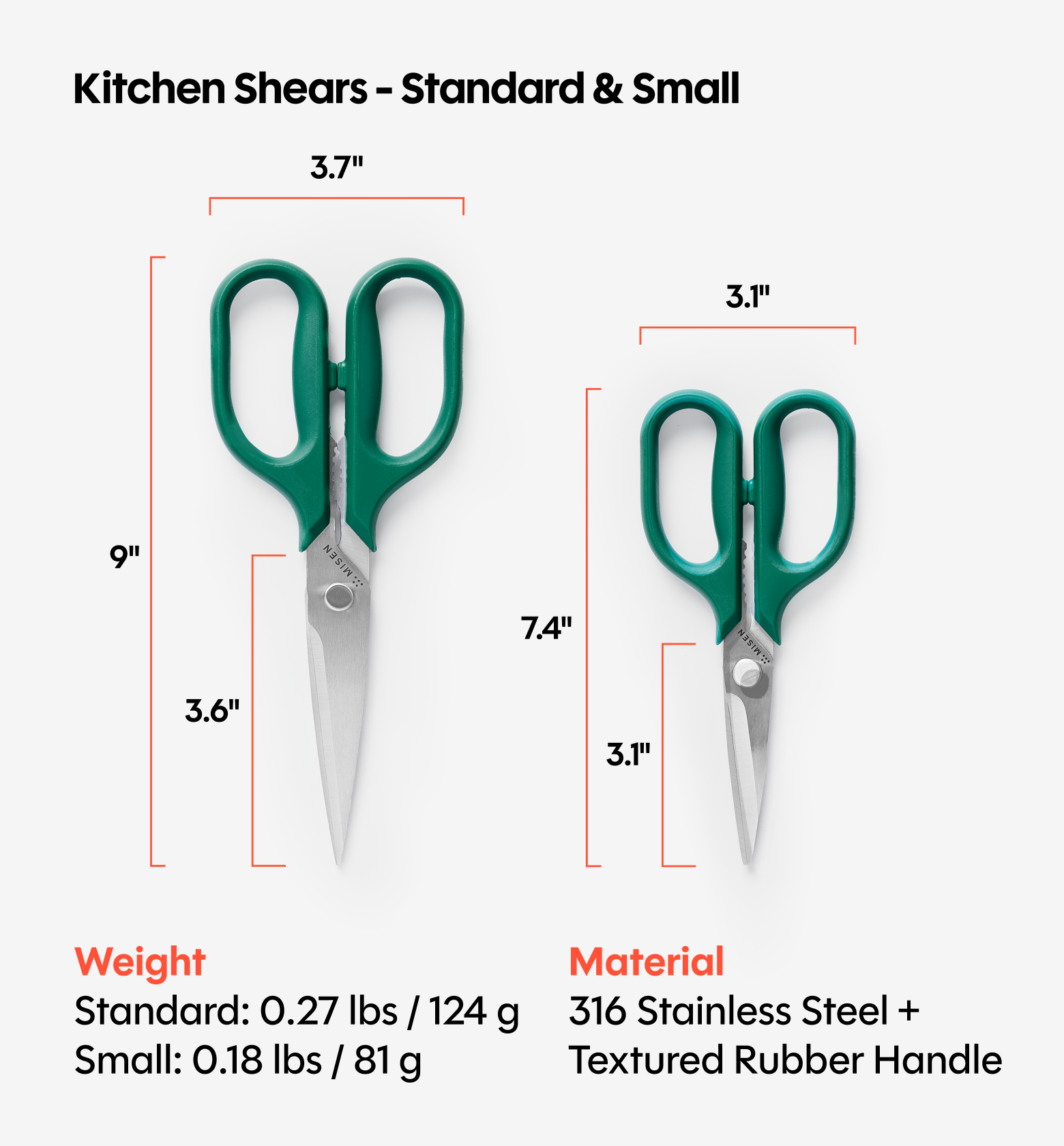 Kitchen Shears Set - Green