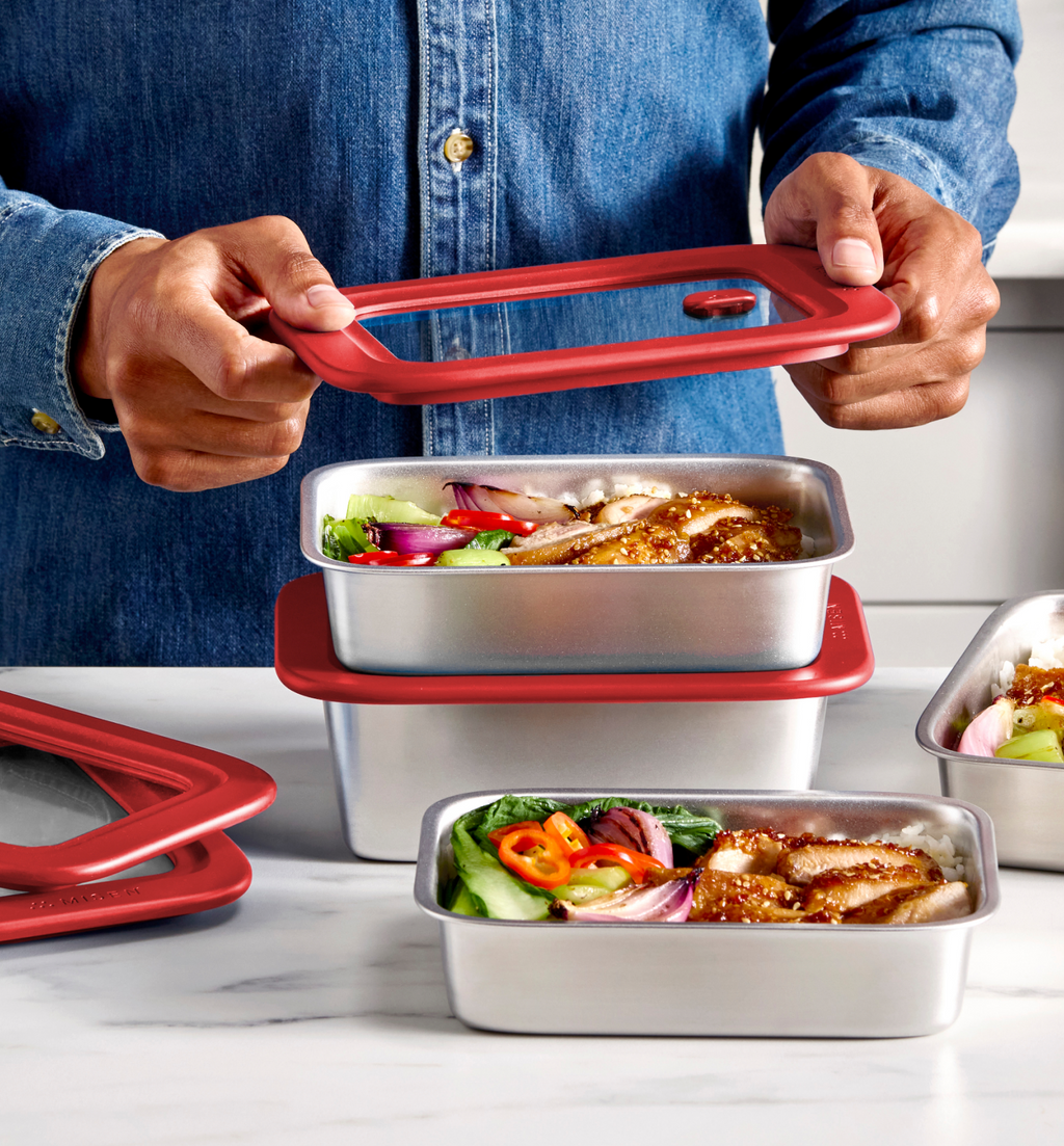 18-Piece Misenware Mixed Set - Red