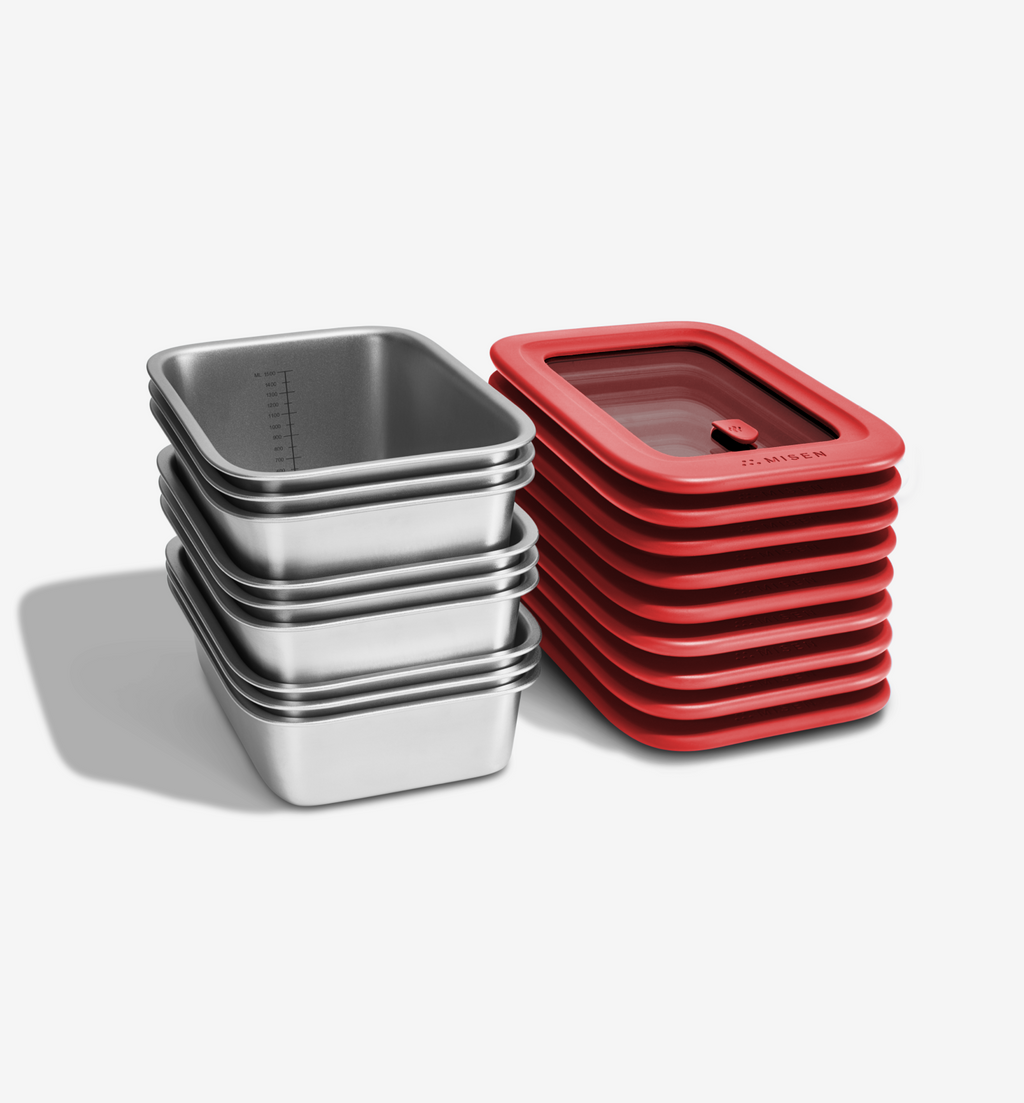 18-Piece Misenware Mixed Set - Red
