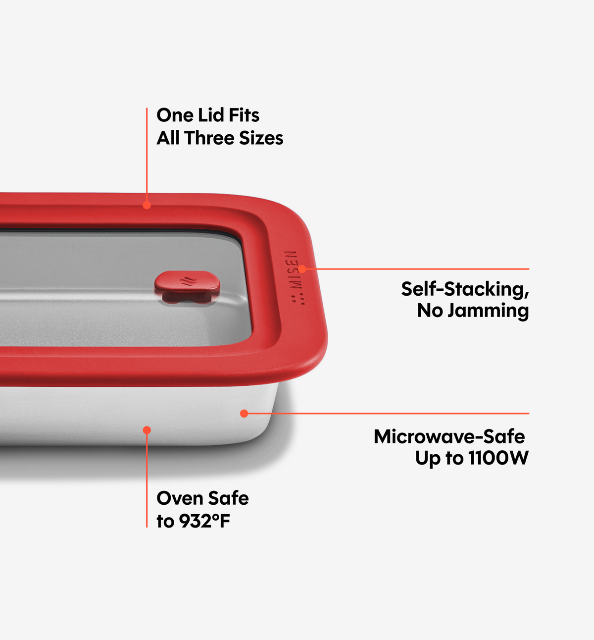 6-Piece Misenware Small Set - Red