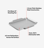 13" Stainless Steel Perforated Roasting Basket