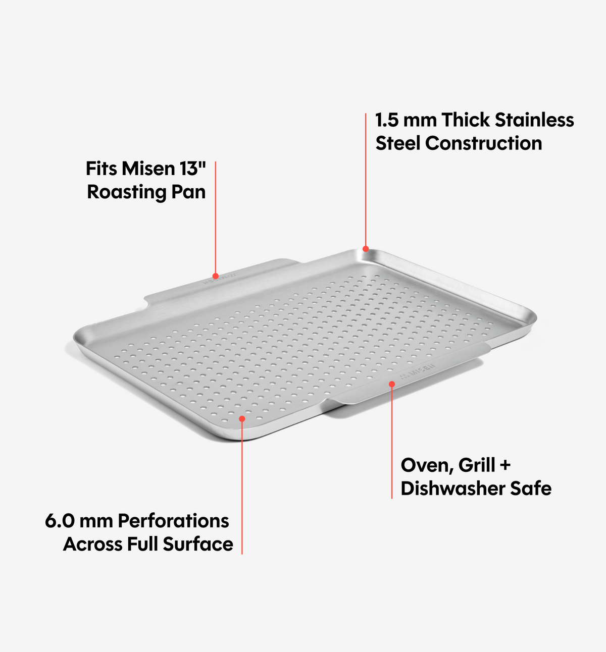 18" Stainless Steel Perforated Roasting Basket