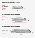 13" Stainless Steel Perforated Roasting Basket