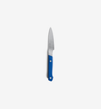 Misen paring knife with blue handle and stainless steel blade