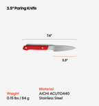 3.5" Paring Knife (ACUTO440) - Red
