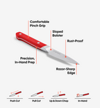 3.5" Paring Knife (ACUTO440) - Red
