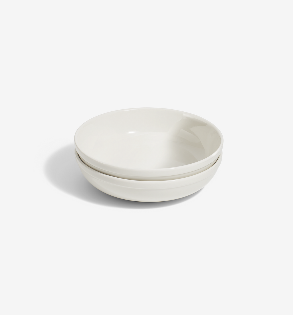 2-Piece Pasta Bowl Set in White, made from high-alumina porcelain