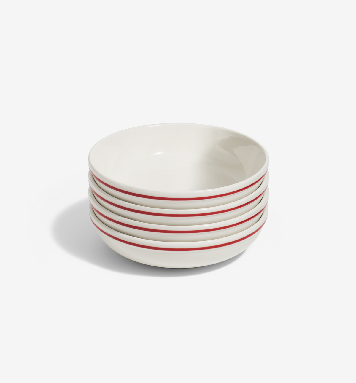 4-Piece Pasta Bowl Set in Red