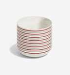 8-Piece Pasta Bowl Set, Red