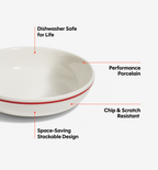 2-Piece Pasta Bowl Set - Red
