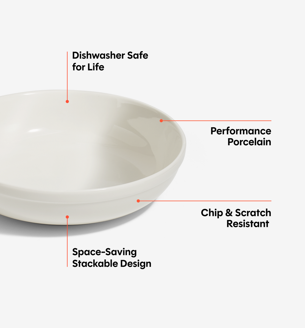2-Piece Pasta Bowl Set - White