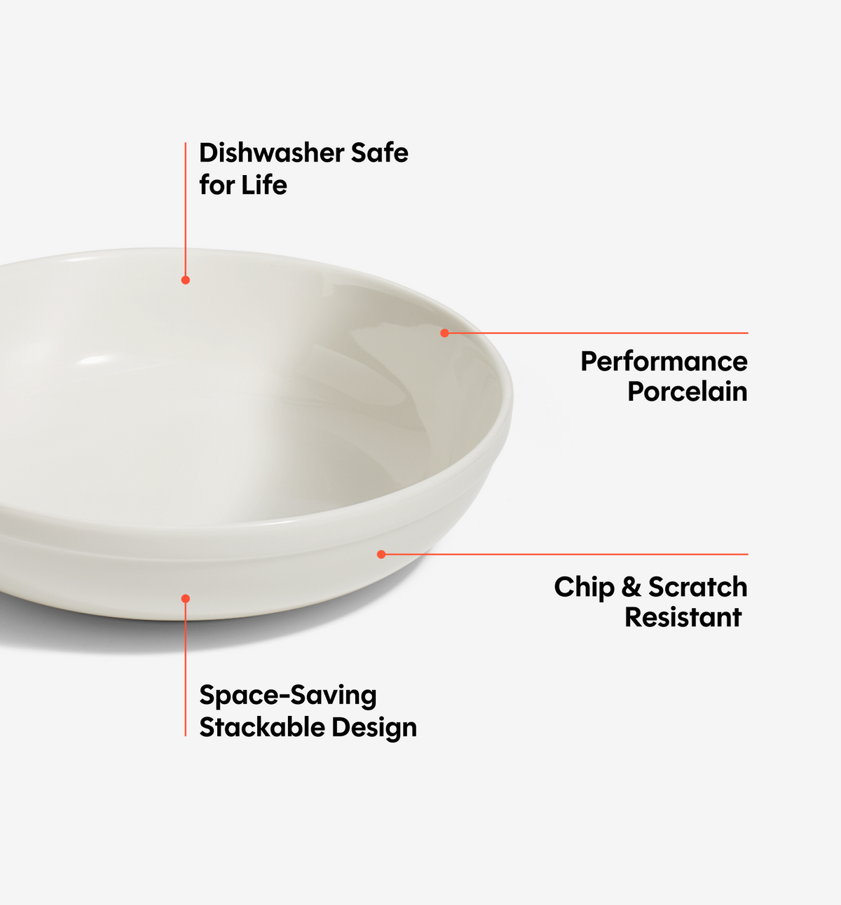 2-Piece Pasta Bowl Set - White