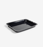 13" Silicone Roasting Pan Liner in a stainless steel roasting pan