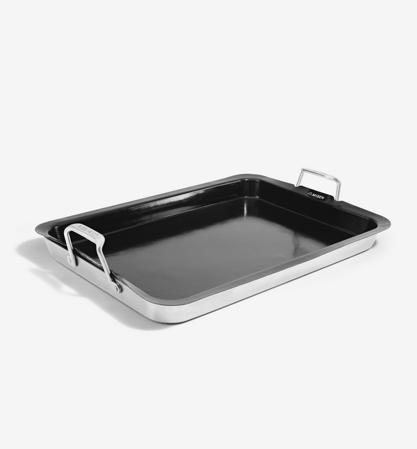 18" Stainless Steel Roasting Pan + Silicone Liner
