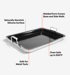 18" Stainless Steel Roasting Pan + Silicone Liner