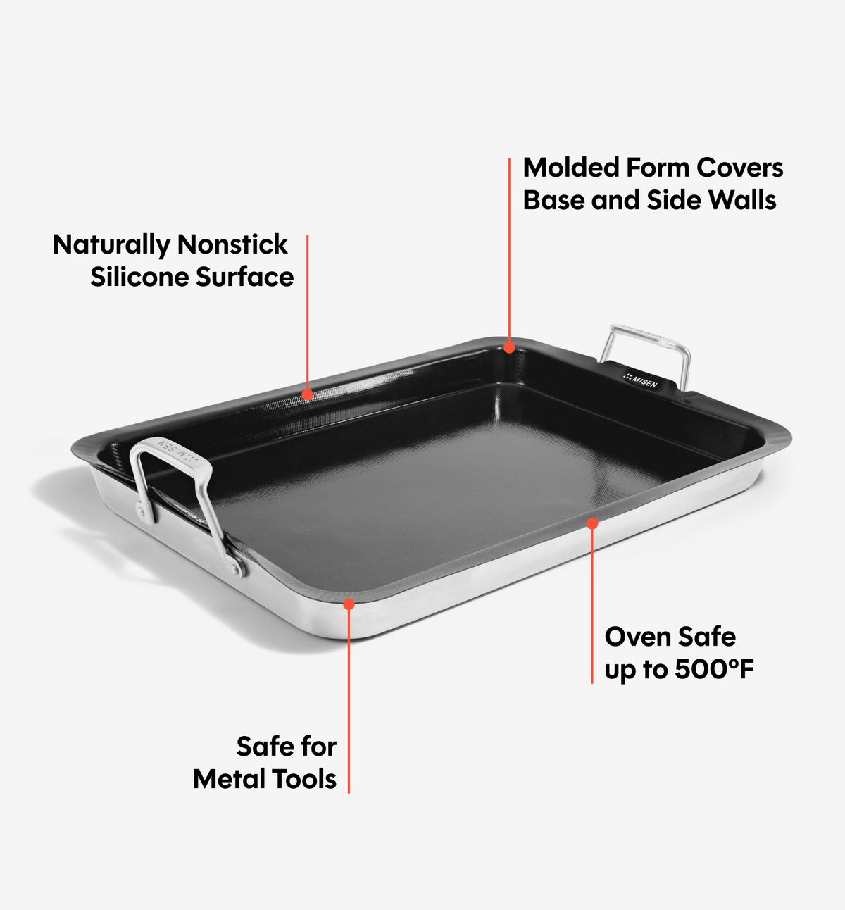 18" Stainless Steel Roasting Pan + Silicone Liner