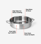 6 QT Stainless Steel Braiser