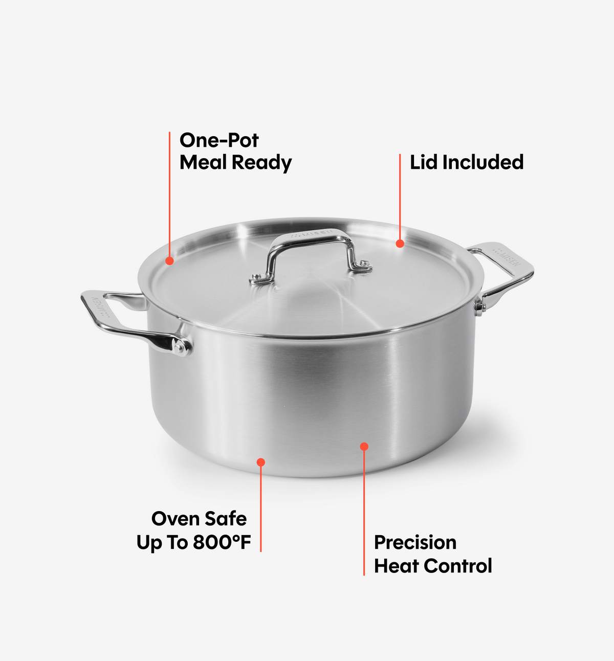 6.75 QT Stainless Steel Dutch Oven
