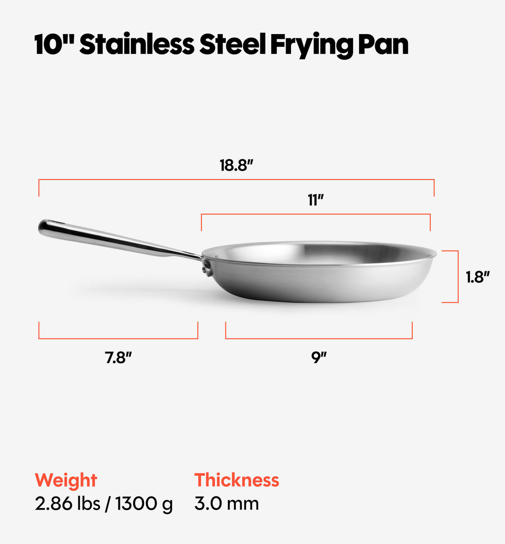 10" Stainless Steel Frying Pan