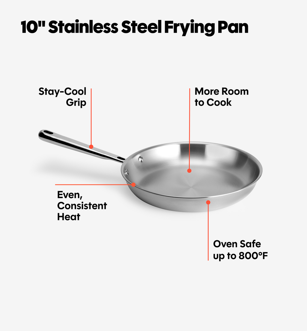 10" Stainless Steel Frying Pan