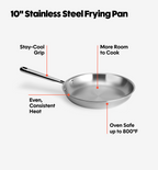 10" Stainless Steel Frying Pan
