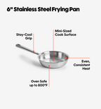 6" Stainless Steel Frying Pan