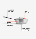 2 QT Stainless Steel Saucier