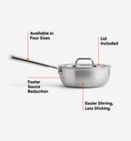 3 QT Stainless Steel Saucier