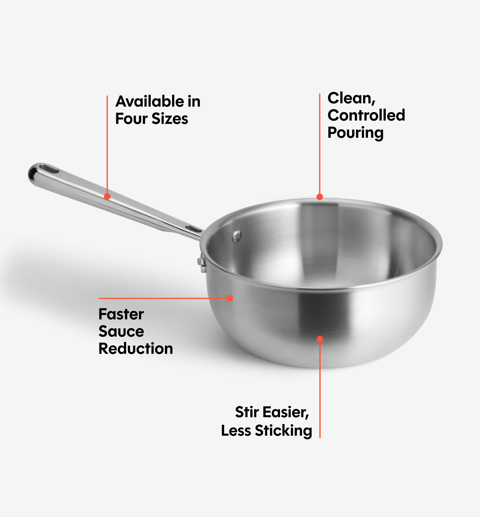 3 QT Stainless Steel Saucier