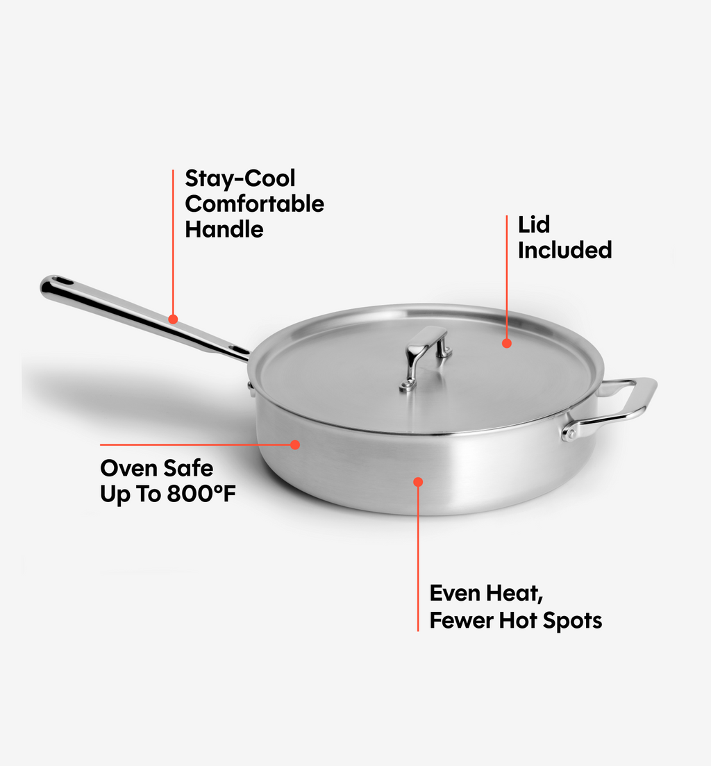 3 QT Stainless Steel Sauté Pan