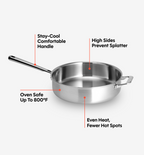 3 QT Stainless Steel Sauté Pan