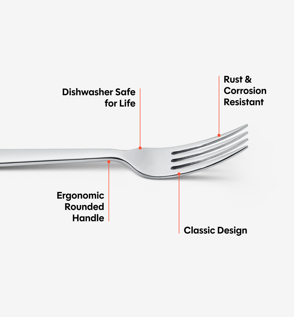 4-Piece Salad Fork Set - Polished