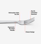 4-Piece Salad Fork Set - Polished